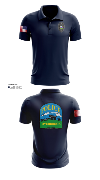 Short Sleeve Performance Polo, Overbrook Police Department, Police, Teamtime, Team time, sublimation, custom sports apparel, team uniforms, spirit wear, spiritwear, sports uniforms, custom shirts, team store, custom team store, fundraiser sports, apparel fundraiser