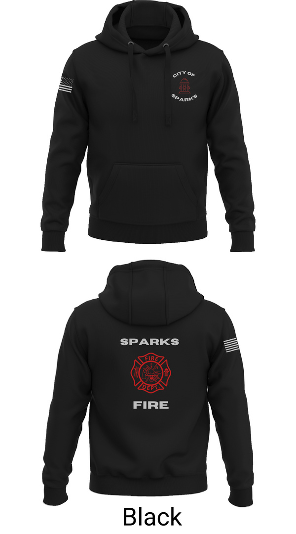 Hoodie, Sparks Fire Department, Fire Department, Teamtime, Team time, sublimation, custom sports apparel, team uniforms, spirit wear, spiritwear, sports uniforms, custom shirts, team store, custom team store, fundraiser sports, apparel fundraiser