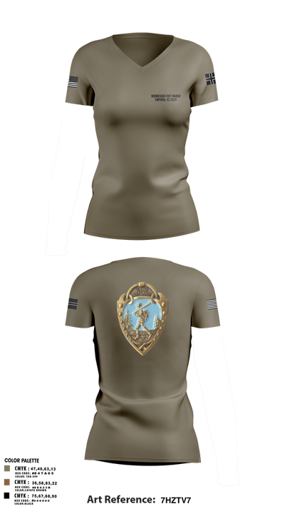 1-1 Attack Battalion, HHC, S2 65636649 Women's Long Sleeve V-neck Shirt - 115
