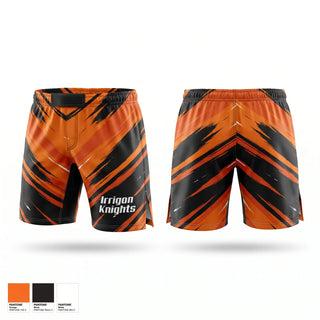 Fight Shorts, Irrigon Knights, Wrestling, Teamtime, Team time, sublimation, custom sports apparel, team uniforms, spirit wear, spiritwear, sports uniforms, custom shirts, team store, custom team store, fundraiser sports, apparel fundraiser