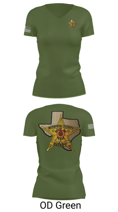 Hudspeth county sheriff office 47128359 Women's Short Sleeve V-neck Shirt - 46