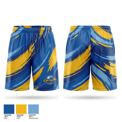 Clay County Vibe Mens Basketball Shorts - 1
