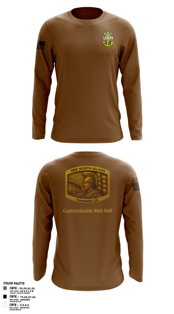 Long Sleeve Performance Shirt, NRC NORTH ISLAND, Navy, Teamtime, Team time, sublimation, custom sports apparel, team uniforms, spirit wear, spiritwear, sports uniforms, custom shirts, team store, custom team store, fundraiser sports, apparel fundraiser