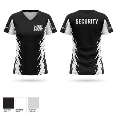 Metro safety Women's Short Sleeve V-neck Shirt - 1
