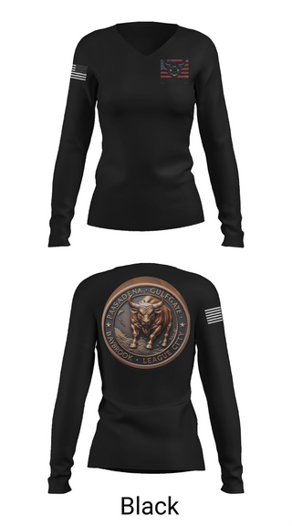 Womens Long Sleeve Vneck Shirt, Baybrook Army Recruiting Company, , Teamtime, Team time, sublimation, custom sports apparel, team uniforms, spirit wear, spiritwear, sports uniforms, custom shirts, team store, custom team store, fundraiser sports, apparel fundraiser