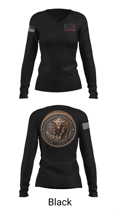 Baybrook Army Recruiting Company 58064560 Women's Long Sleeve V-neck Shirt - 37