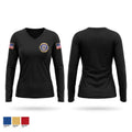 Intelligence Analyst Women's Long Sleeve V-neck Shirt - 1