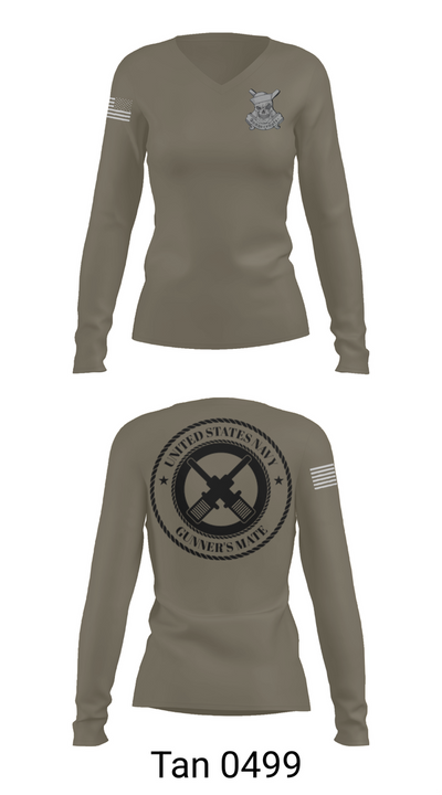 GUNNERSMATE 50688941 Women's Long Sleeve V-neck Shirt - 73