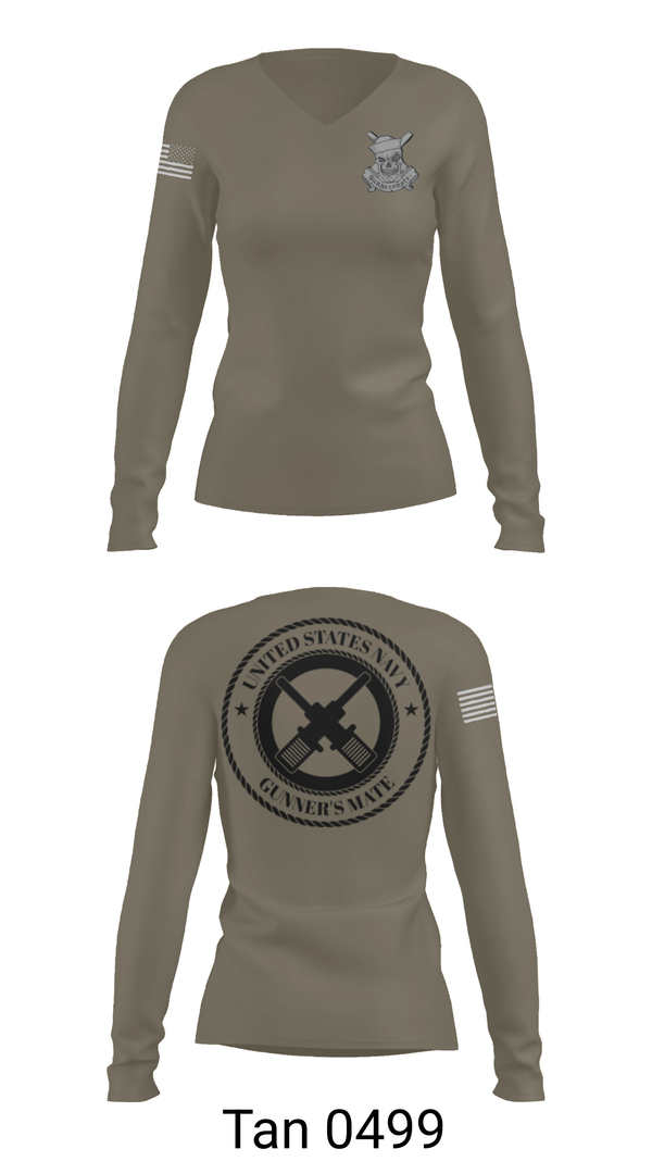 Womens Long Sleeve Vneck Shirt, GUNNERSMATE, , Teamtime, Team time, sublimation, custom sports apparel, team uniforms, spirit wear, spiritwear, sports uniforms, custom shirts, team store, custom team store, fundraiser sports, apparel fundraiser
