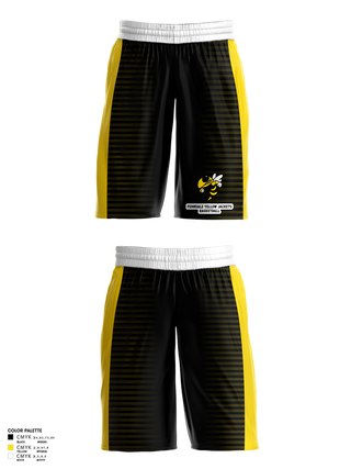 Mens Basketball Shorts, Ferndale Yellow Jackets, Men's Basketball, Teamtime, Team time, sublimation, custom sports apparel, team uniforms, spirit wear, spiritwear, sports uniforms, custom shirts, team store, custom team store, fundraiser sports, apparel fundraiser