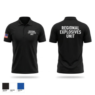 Short Sleeve Performance Polo, Regional Explosives Unit, Police, Teamtime, Team time, sublimation, custom sports apparel, team uniforms, spirit wear, spiritwear, sports uniforms, custom shirts, team store, custom team store, fundraiser sports, apparel fundraiser