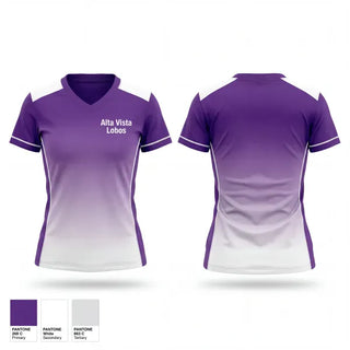 Womens Short Sleeve Vneck Shirt, Alta vista Lobos, Track & Field, Teamtime, Team time, sublimation, custom sports apparel, team uniforms, spirit wear, spiritwear, sports uniforms, custom shirts, team store, custom team store, fundraiser sports, apparel fundraiser