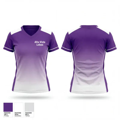 Alta vista Lobos 39488972 Women's Short Sleeve V-neck Shirt - 1