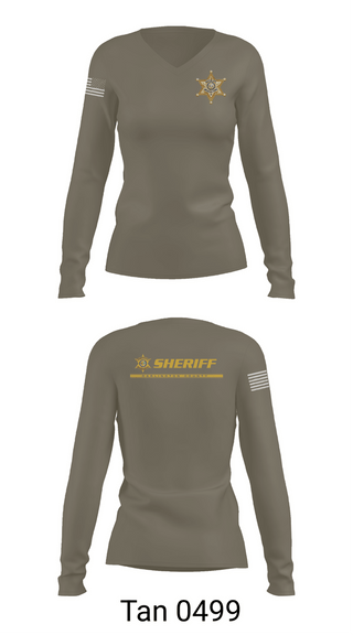 Womens Long Sleeve Vneck Shirt, Darlington County Sheriffs Office, Police, Teamtime, Team time, sublimation, custom sports apparel, team uniforms, spirit wear, spiritwear, sports uniforms, custom shirts, team store, custom team store, fundraiser sports, apparel fundraiser