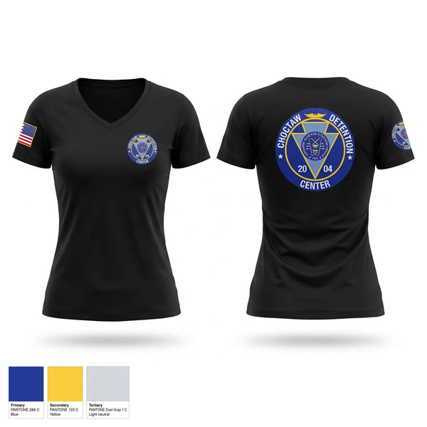 Womens Short Sleeve Vneck Shirt, CORRECTIONS, Police, Teamtime, Team time, sublimation, custom sports apparel, team uniforms, spirit wear, spiritwear, sports uniforms, custom shirts, team store, custom team store, fundraiser sports, apparel fundraiser