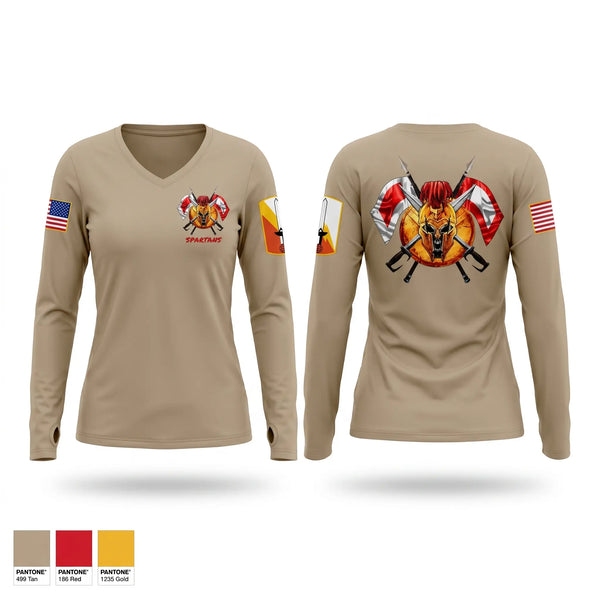 Womens Long Sleeve Vneck Shirt, USASA Meade, Army, Teamtime, Team time, sublimation, custom sports apparel, team uniforms, spirit wear, spiritwear, sports uniforms, custom shirts, team store, custom team store, fundraiser sports, apparel fundraiser