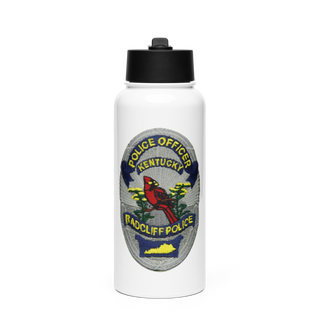 Radcliff Police Department Stainless Steel Water Bottle with a Straw Lid