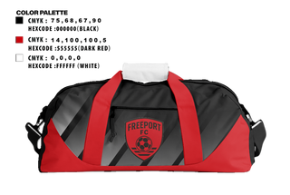 Duffle Bag, Freeport FC, Men's Soccer, Teamtime, Team time, sublimation, custom sports apparel, team uniforms, spirit wear, spiritwear, sports uniforms, custom shirts, team store, custom team store, fundraiser sports, apparel fundraiser