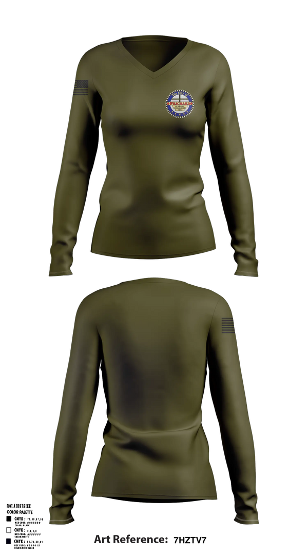 Womens Long Sleeve Vneck Shirt, Prichard Police Department, Police, Teamtime, Team time, sublimation, custom sports apparel, team uniforms, spirit wear, spiritwear, sports uniforms, custom shirts, team store, custom team store, fundraiser sports, apparel fundraiser