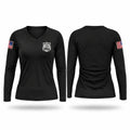 Pelham Manor PBA Women's Long Sleeve V-neck Shirt - 1