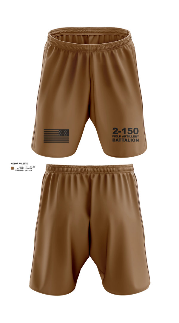 Athletic Shorts With Pockets, 2-150 Field Artillery Battalion, National Guard, Teamtime, Team time, sublimation, custom sports apparel, team uniforms, spirit wear, spiritwear, sports uniforms, custom shirts, team store, custom team store, fundraiser sports, apparel fundraiser
