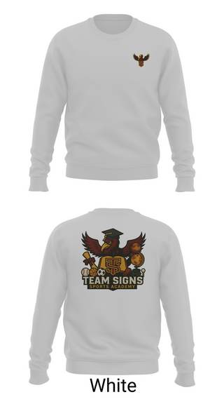 Crew Neck Sweatshirt, Team Signs Sports Academy, Men's Basketball, Teamtime, Team time, sublimation, custom sports apparel, team uniforms, spirit wear, spiritwear, sports uniforms, custom shirts, team store, custom team store, fundraiser sports, apparel fundraiser