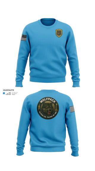 Crew Neck Sweatshirt, Alpha Company, 742nd MI BN, , Teamtime, Team time, sublimation, custom sports apparel, team uniforms, spirit wear, spiritwear, sports uniforms, custom shirts, team store, custom team store, fundraiser sports, apparel fundraiser