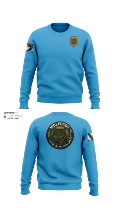Alpha Company, 742nd MI BN 63868079 Crew Neck Sweatshirt - 50