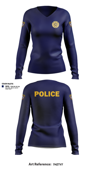 Womens Long Sleeve Vneck Shirt, Skiatook Police Department, Police, Teamtime, Team time, sublimation, custom sports apparel, team uniforms, spirit wear, spiritwear, sports uniforms, custom shirts, team store, custom team store, fundraiser sports, apparel fundraiser