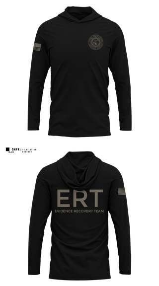 Long Sleeve Hooded Sun Shirt, Evidence Recovery Team, Police, Teamtime, Team time, sublimation, custom sports apparel, team uniforms, spirit wear, spiritwear, sports uniforms, custom shirts, team store, custom team store, fundraiser sports, apparel fundraiser