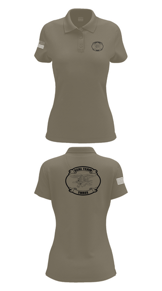 Womens Short Sleeve Performance Polo, SEAL team 3, Navy, Teamtime, Team time, sublimation, custom sports apparel, team uniforms, spirit wear, spiritwear, sports uniforms, custom shirts, team store, custom team store, fundraiser sports, apparel fundraiser