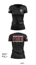 MONTROSE FIRE DEPARTMENT 23525519 Women's Short Sleeve V-neck Shirt - 26