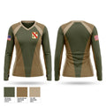 C Battery 21st Field Artillery MLRS Women's Long Sleeve V-neck Shirt - 1