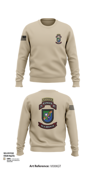 Crew Neck Sweatshirt, 3rd/75th Ranger Regiment, , Teamtime, Team time, sublimation, custom sports apparel, team uniforms, spirit wear, spiritwear, sports uniforms, custom shirts, team store, custom team store, fundraiser sports, apparel fundraiser