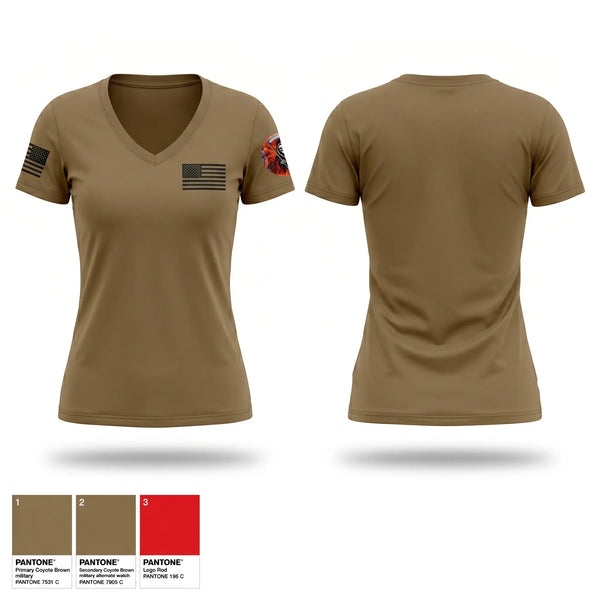 Womens Short Sleeve Vneck Shirt, 656 Transportation Co, Army, Teamtime, Team time, sublimation, custom sports apparel, team uniforms, spirit wear, spiritwear, sports uniforms, custom shirts, team store, custom team store, fundraiser sports, apparel fundraiser