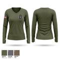 Charlie Co., 422 CA BN AIRBORNE Women's Long Sleeve V-neck Shirt - 1
