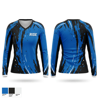 RISE 17675087 Women's Long Sleeve V-neck Shirt - 1