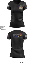 100th Missile Defense Brigade 43971287 Women's Short Sleeve V-neck Shirt - 100