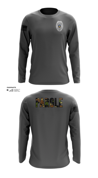 Long Sleeve Performance Shirt, Adult Parole Authority, Police, Teamtime, Team time, sublimation, custom sports apparel, team uniforms, spirit wear, spiritwear, sports uniforms, custom shirts, team store, custom team store, fundraiser sports, apparel fundraiser