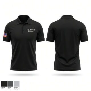 Short Sleeve Performance Polo, Fire Marshal Division, Fire Department, Teamtime, Team time, sublimation, custom sports apparel, team uniforms, spirit wear, spiritwear, sports uniforms, custom shirts, team store, custom team store, fundraiser sports, apparel fundraiser