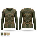 Marine Corps Security Force Battalion Kings Bay Women's Long Sleeve V-neck Shirt - 1