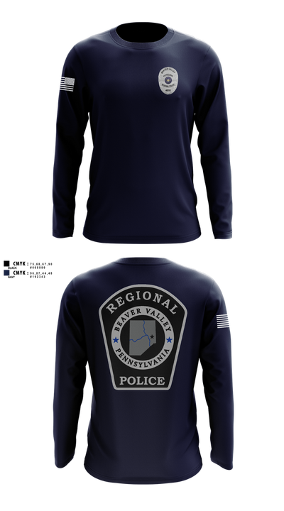 Beaver Valley Regional Police Department  Long Sleeve Performance Shirt 2