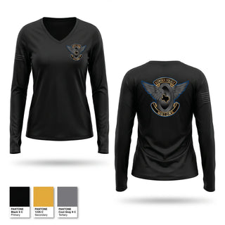 Womens Long Sleeve Vneck Shirt, Borger Police Department, Police, Teamtime, Team time, sublimation, custom sports apparel, team uniforms, spirit wear, spiritwear, sports uniforms, custom shirts, team store, custom team store, fundraiser sports, apparel fundraiser