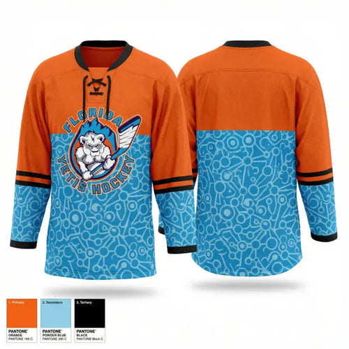 Hockey Jersey, Florida Yetis, Ice Hockey, Teamtime, Team time, sublimation, custom sports apparel, team uniforms, spirit wear, spiritwear, sports uniforms, custom shirts, team store, custom team store, fundraiser sports, apparel fundraiser