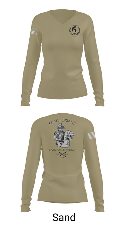 2505 EDET 56797799 Women's Long Sleeve V-neck Shirt - 97