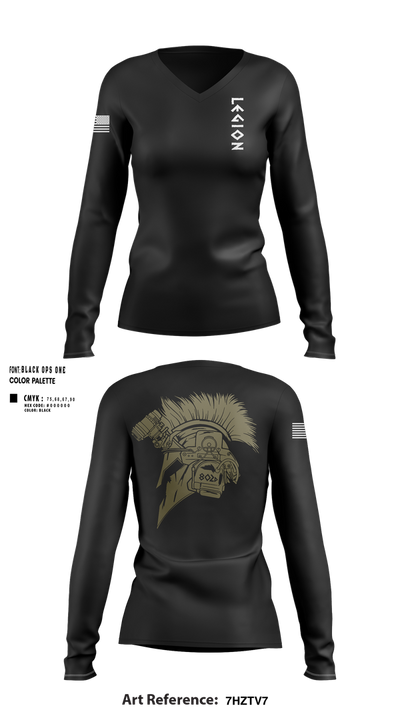 802D Security Forces Squadron 12990012 Women's Long Sleeve V-neck Shirt - 100