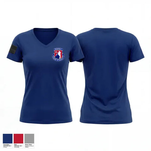 Womens Short Sleeve Vneck Shirt, Huskie Battalion, Army, Teamtime, Team time, sublimation, custom sports apparel, team uniforms, spirit wear, spiritwear, sports uniforms, custom shirts, team store, custom team store, fundraiser sports, apparel fundraiser