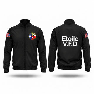 Windbreaker, Etoile volunteer fire department, Fire Department, Teamtime, Team time, sublimation, custom sports apparel, team uniforms, spirit wear, spiritwear, sports uniforms, custom shirts, team store, custom team store, fundraiser sports, apparel fundraiser