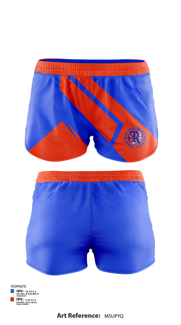 Womens Shorts, Royal High School Band, Spirit Store, Teamtime, Team time, sublimation, custom sports apparel, team uniforms, spirit wear, spiritwear, sports uniforms, custom shirts, team store, custom team store, fundraiser sports, apparel fundraiser