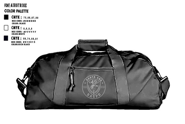 Duffle Bag, SASPD, Police, Teamtime, Team time, sublimation, custom sports apparel, team uniforms, spirit wear, spiritwear, sports uniforms, custom shirts, team store, custom team store, fundraiser sports, apparel fundraiser